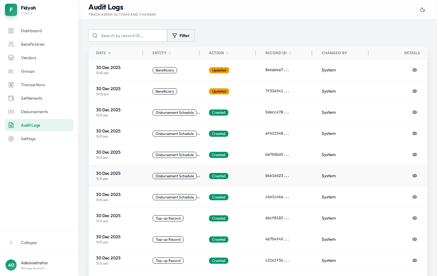 Audit Log Viewer
